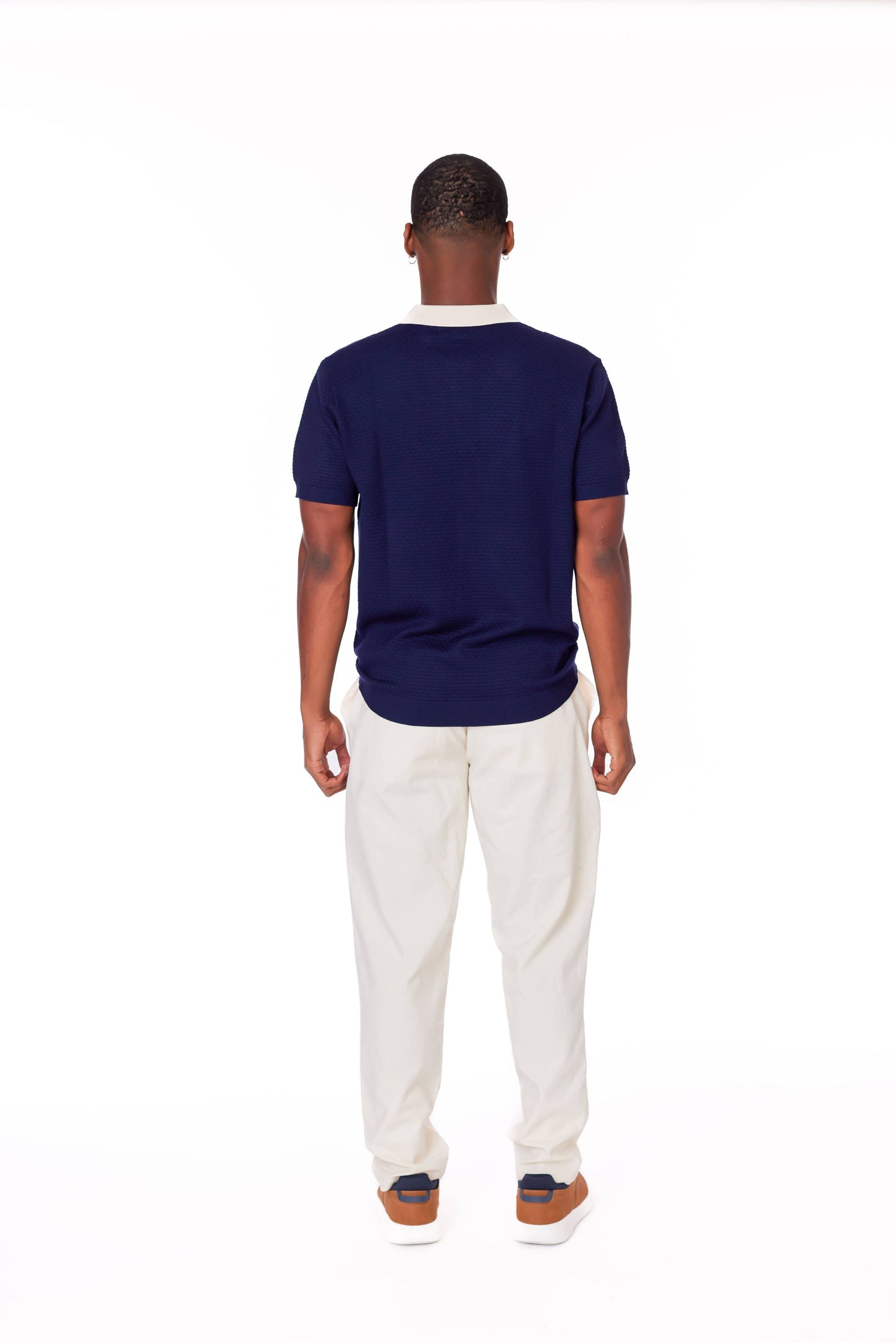 Men's Textured Polo Shirt
