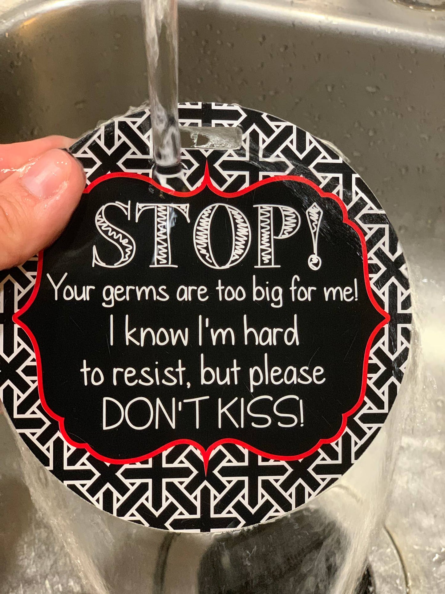 No Kissing Car Seat and Stroller Tag