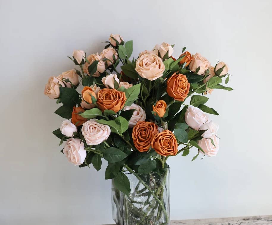 28.75"-Elegant Fall theme Real Touch Cabbage Rose