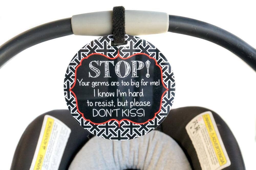 No Kissing Car Seat and Stroller Tag