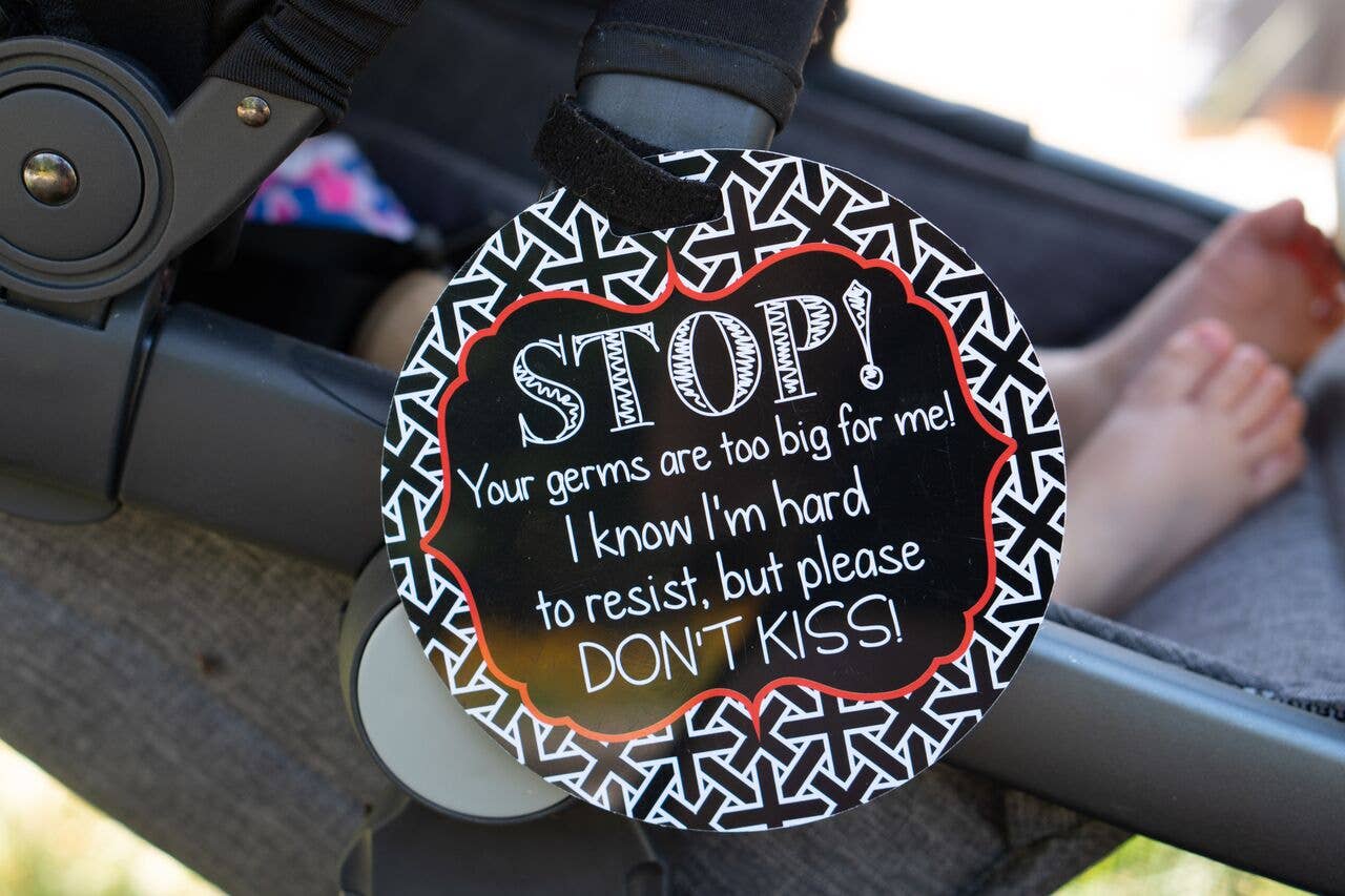 No Kissing Car Seat and Stroller Tag
