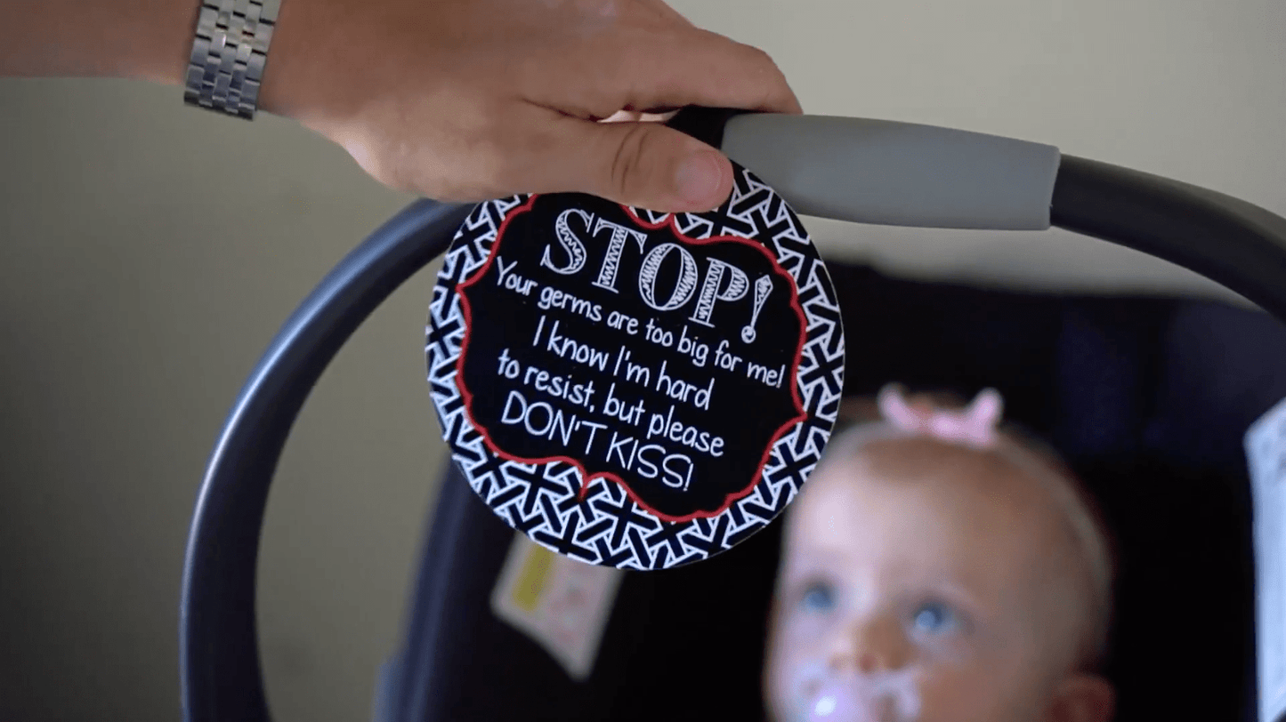 No Kissing Car Seat and Stroller Tag