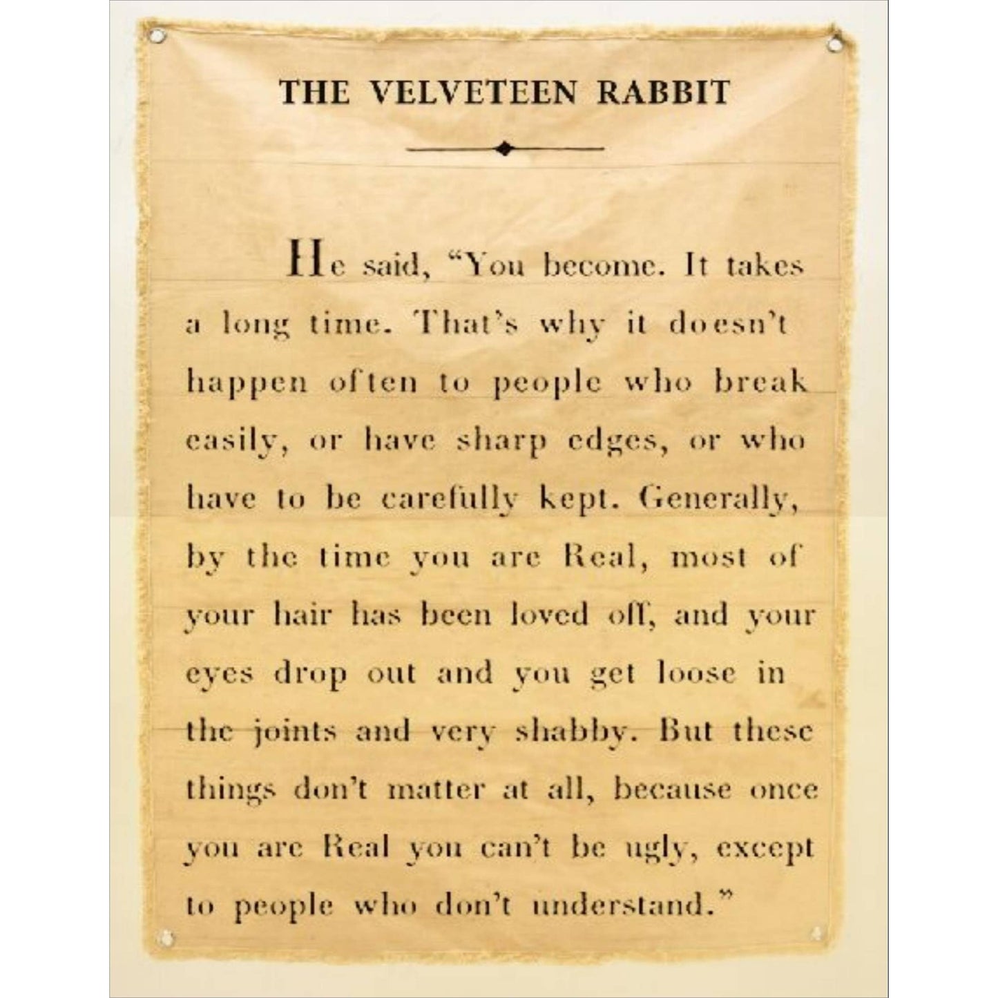 CLOSEOUT Canvas Sign "The Velveteen Rabbit"