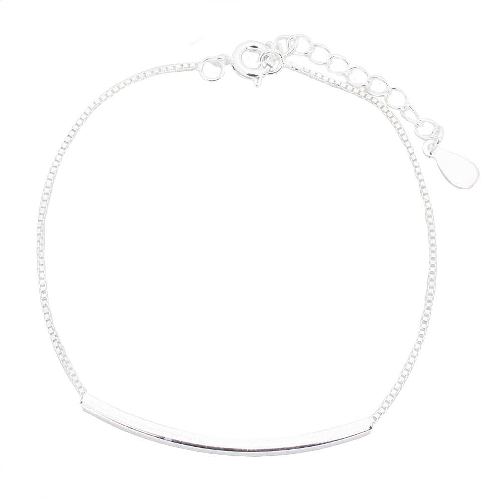 Sterling Silver Adjustable Bar Bracelet