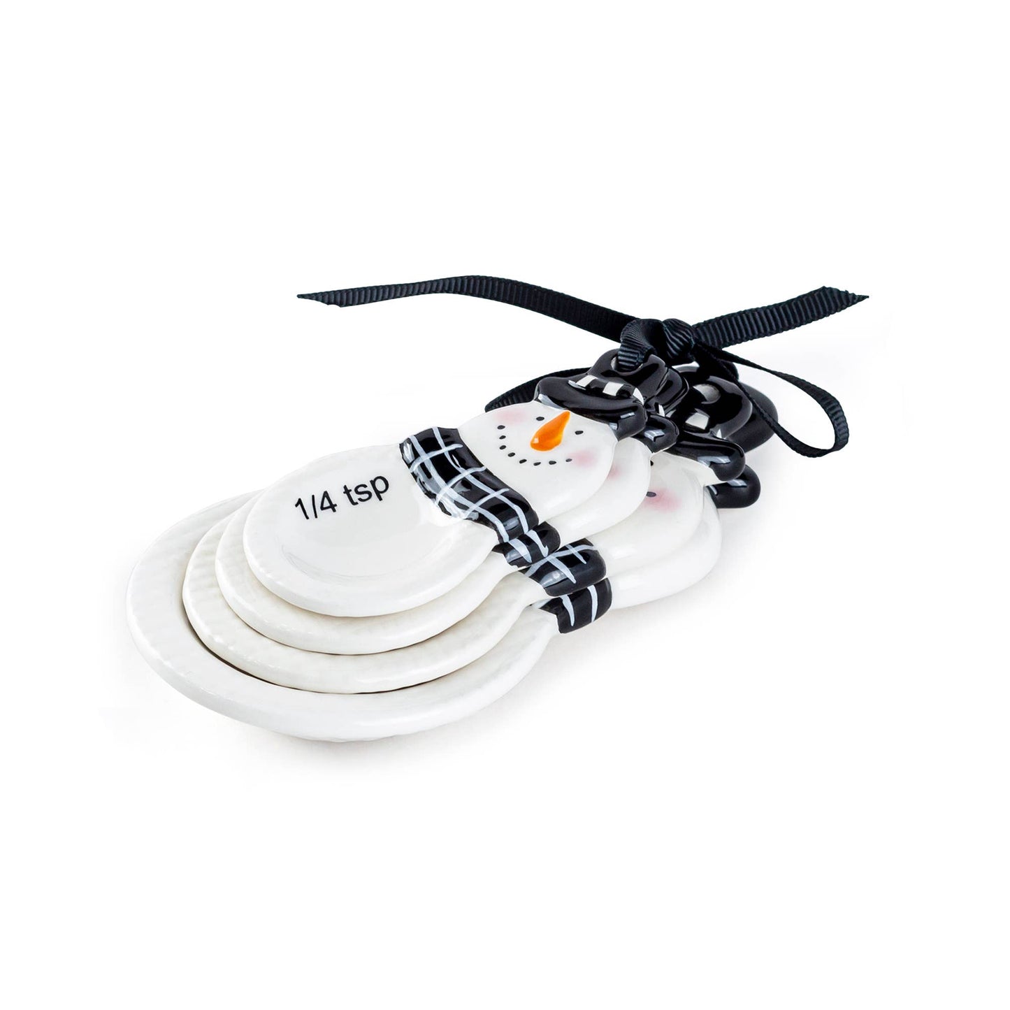 Snowman 4-Piece Ceramic Measuring Spoon Set