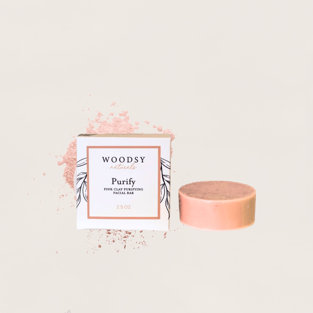 PURIFY Pink Clay Facial Bar - Woodsy Naturals