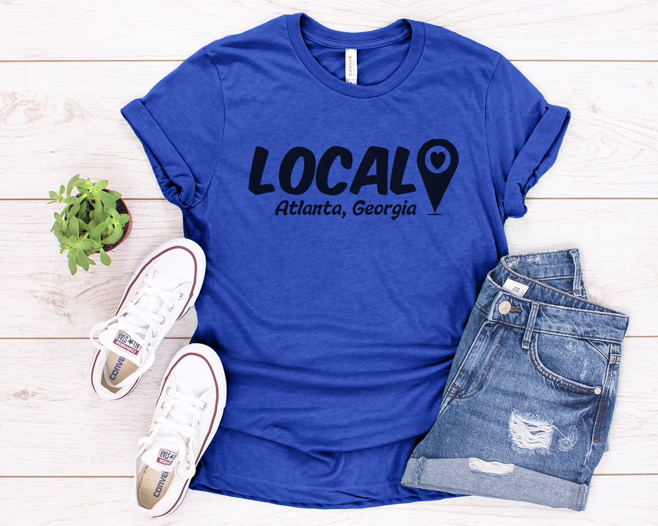 Sip and Shop Map Pin Tee