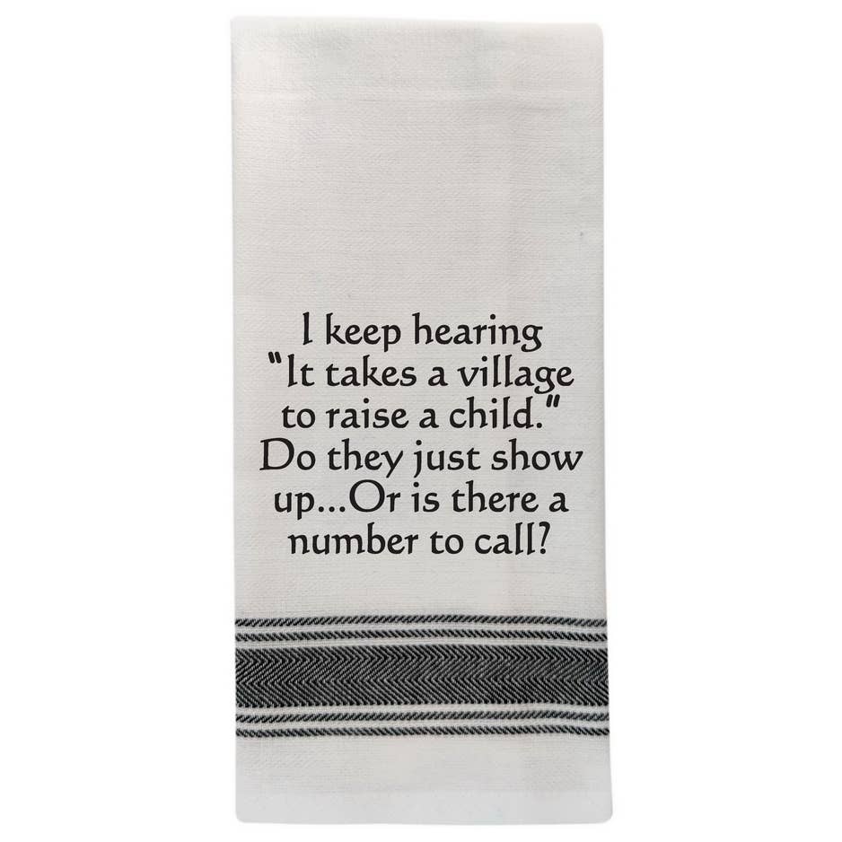 BB-I-370 White Kitchen Towel "I keep hearing "it takes a"…"