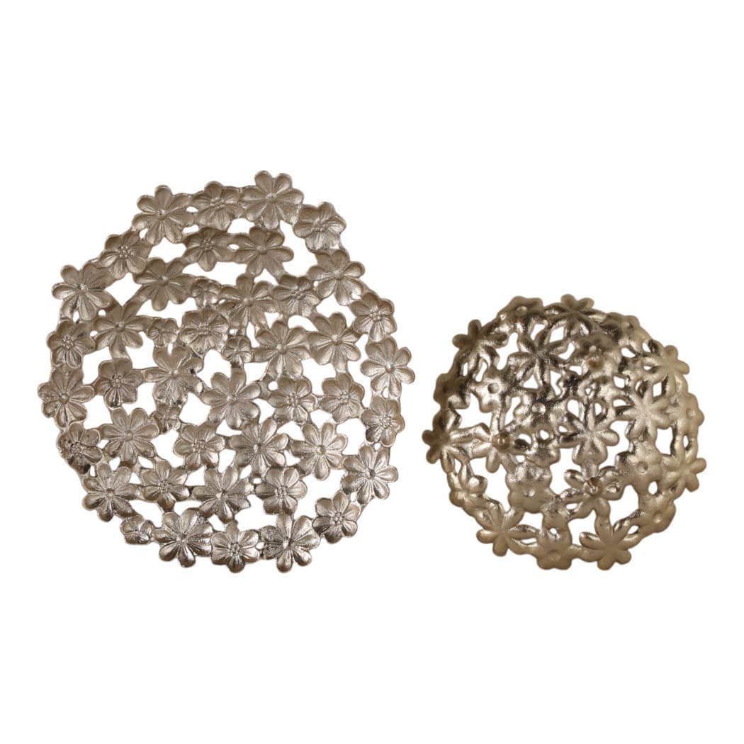 Gold Metal Cut-Out Flower 18 in.