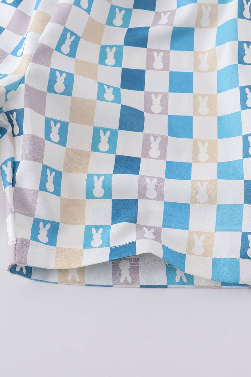 Beige Easter Rabbit Applique Boy Set