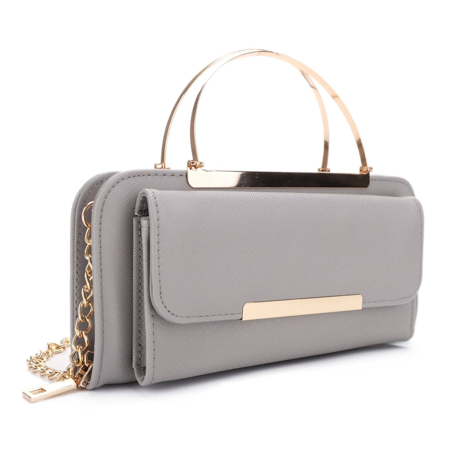 WA1230 Zip Around Wallet with Metal Handle