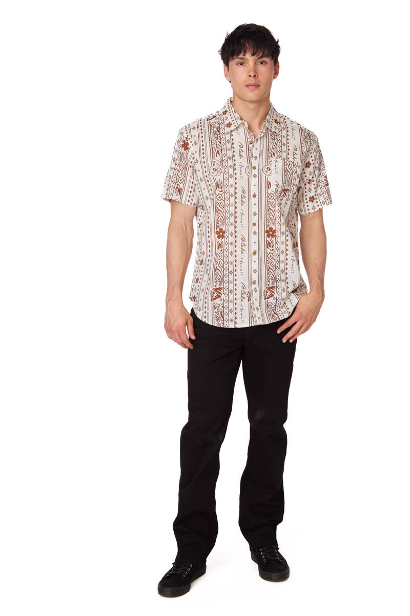 Men's Woven Printed Short Sleeve Shirt