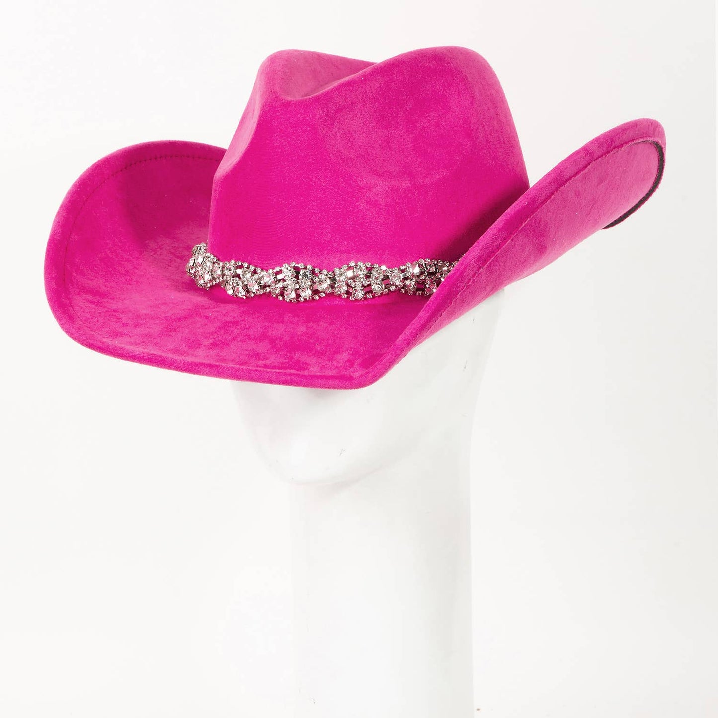 Rhinestone Chain Strap Cowboy Hat