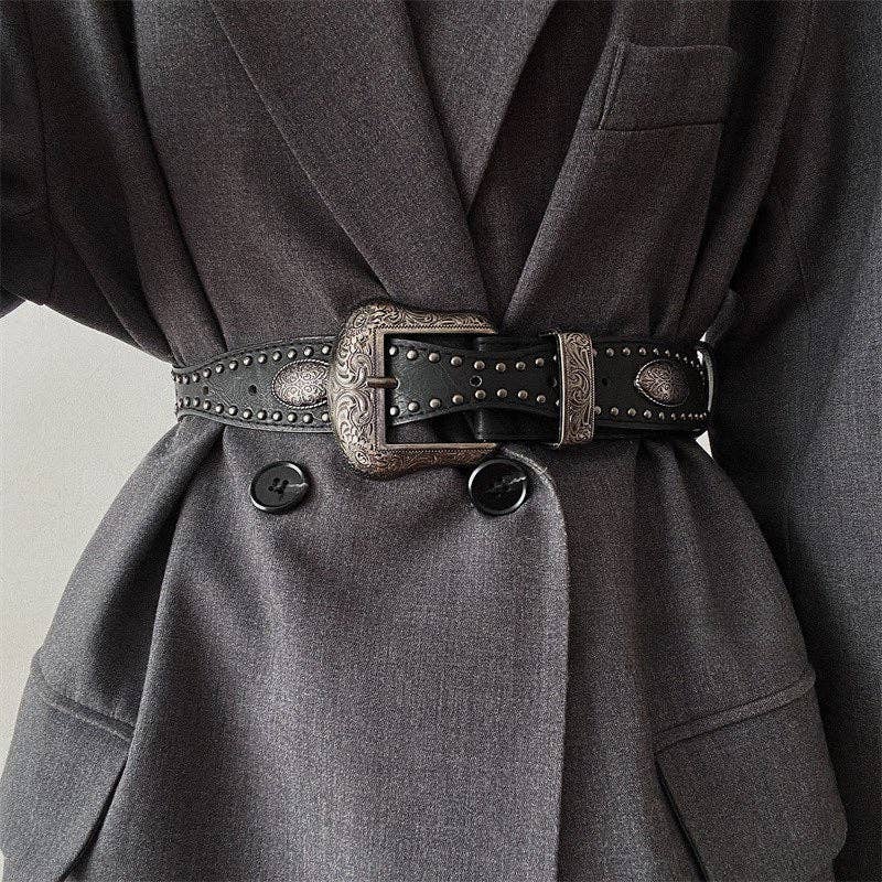 Vintage Metal Punk Adjustable Waist Belt DPWB2833
