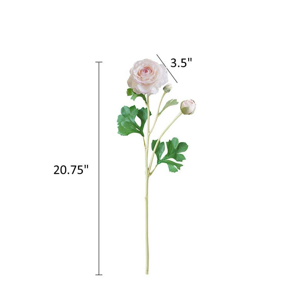 18"-Real Touch Ranunculus with 2 buds