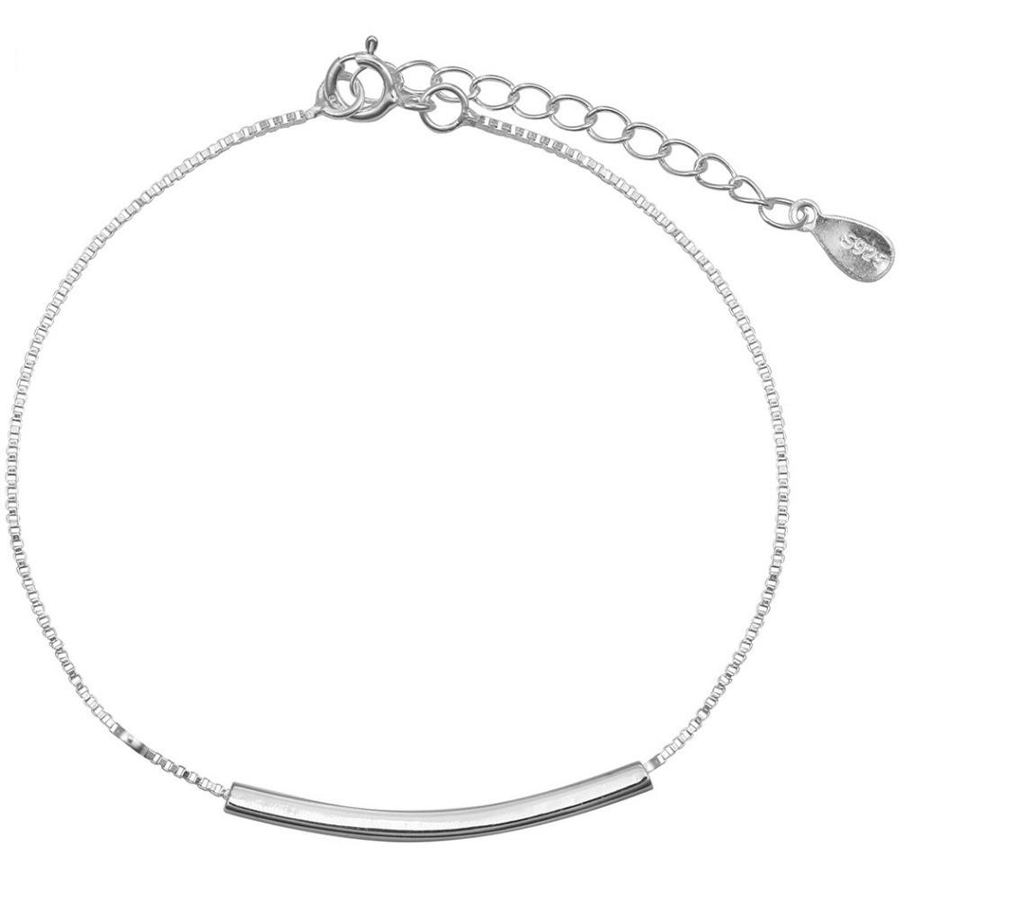 Sterling Silver Adjustable Bar Bracelet