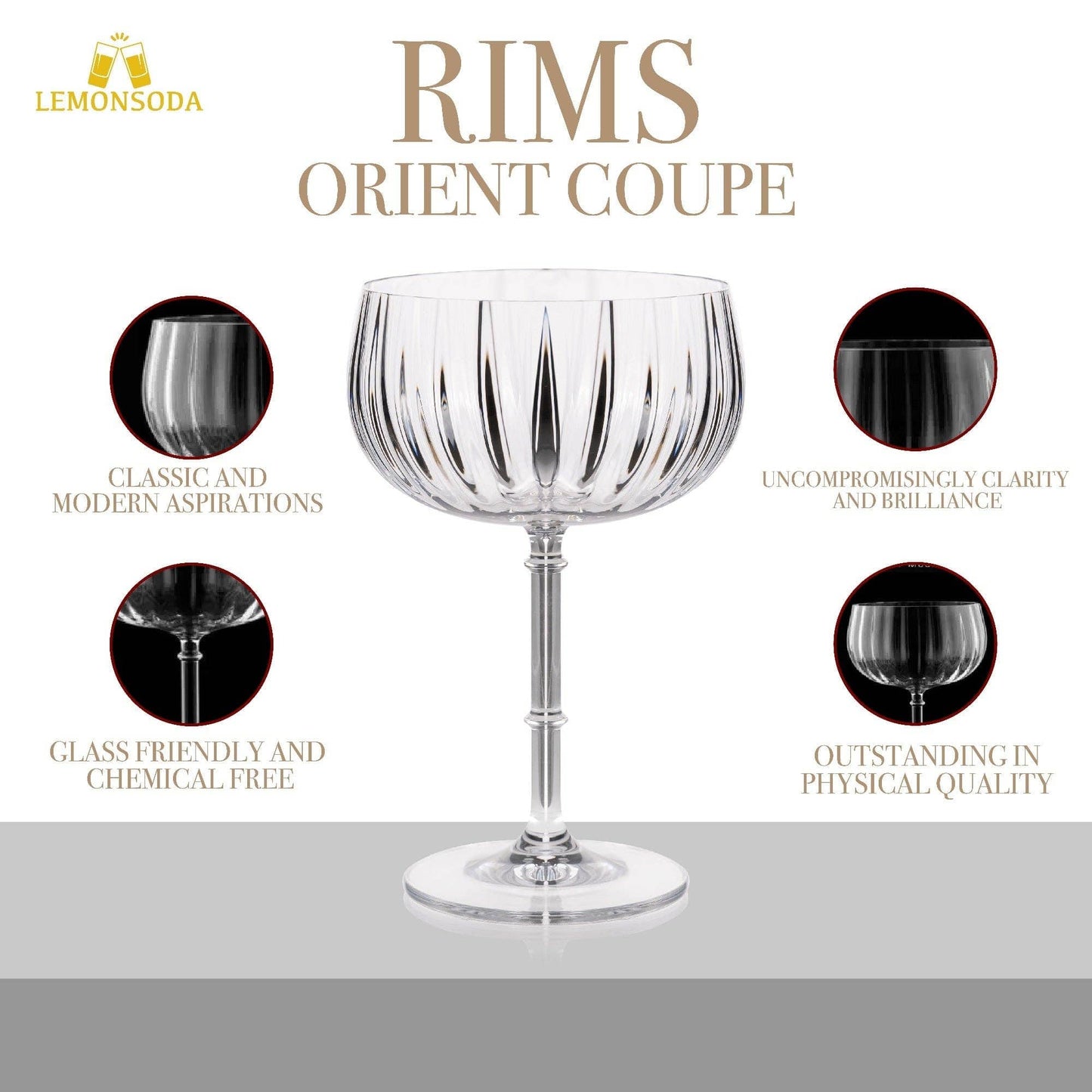 Rims Orient-Coupe Wine Glasses - (355 mL / 12 fl. oz) (1pc)