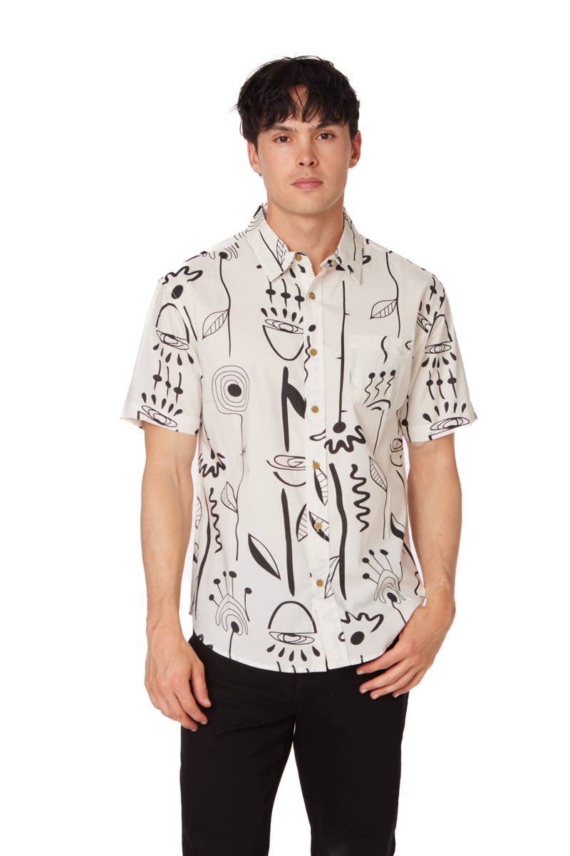 Men's Woven Printed Short Sleeve Shirt