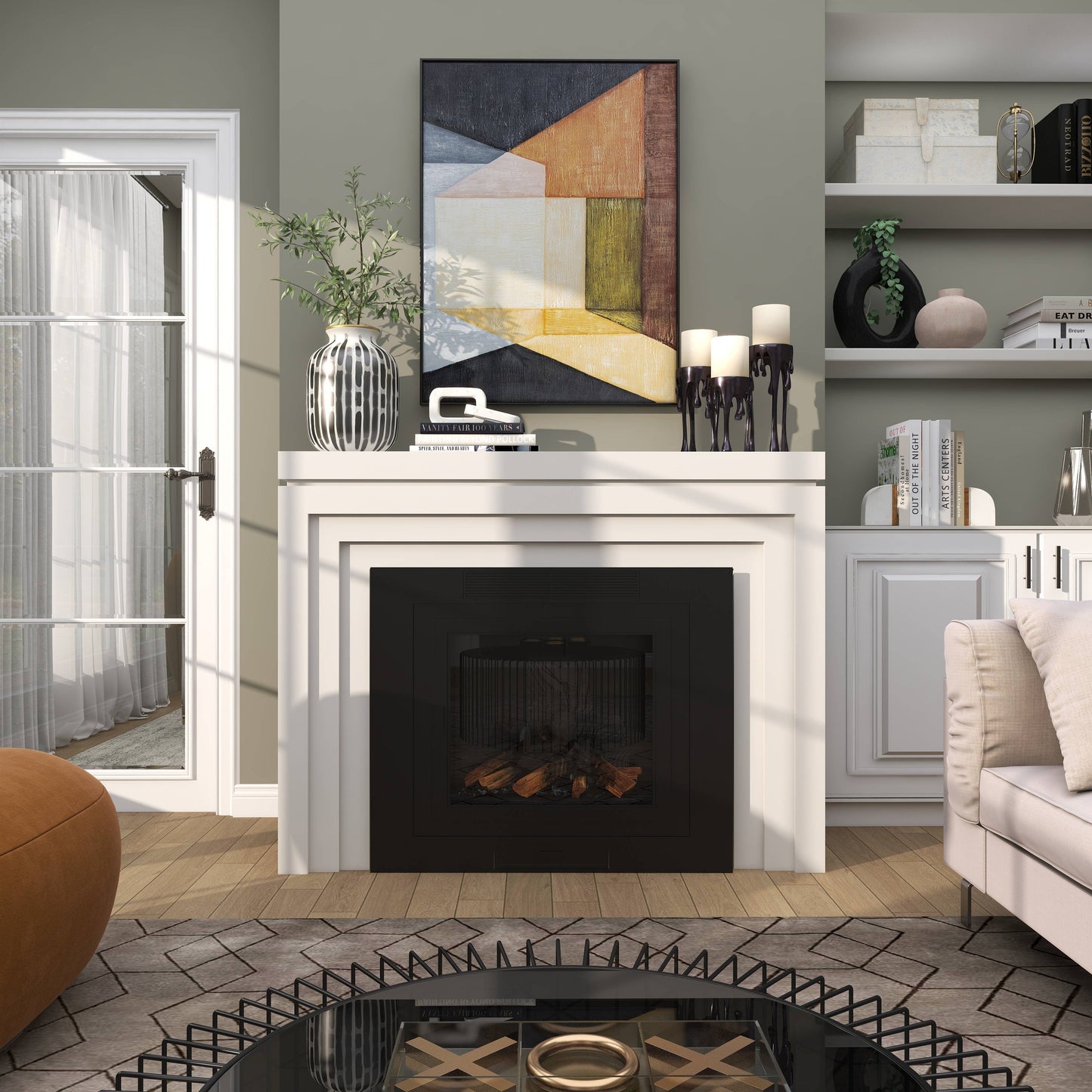Modern White Marble Sculpture