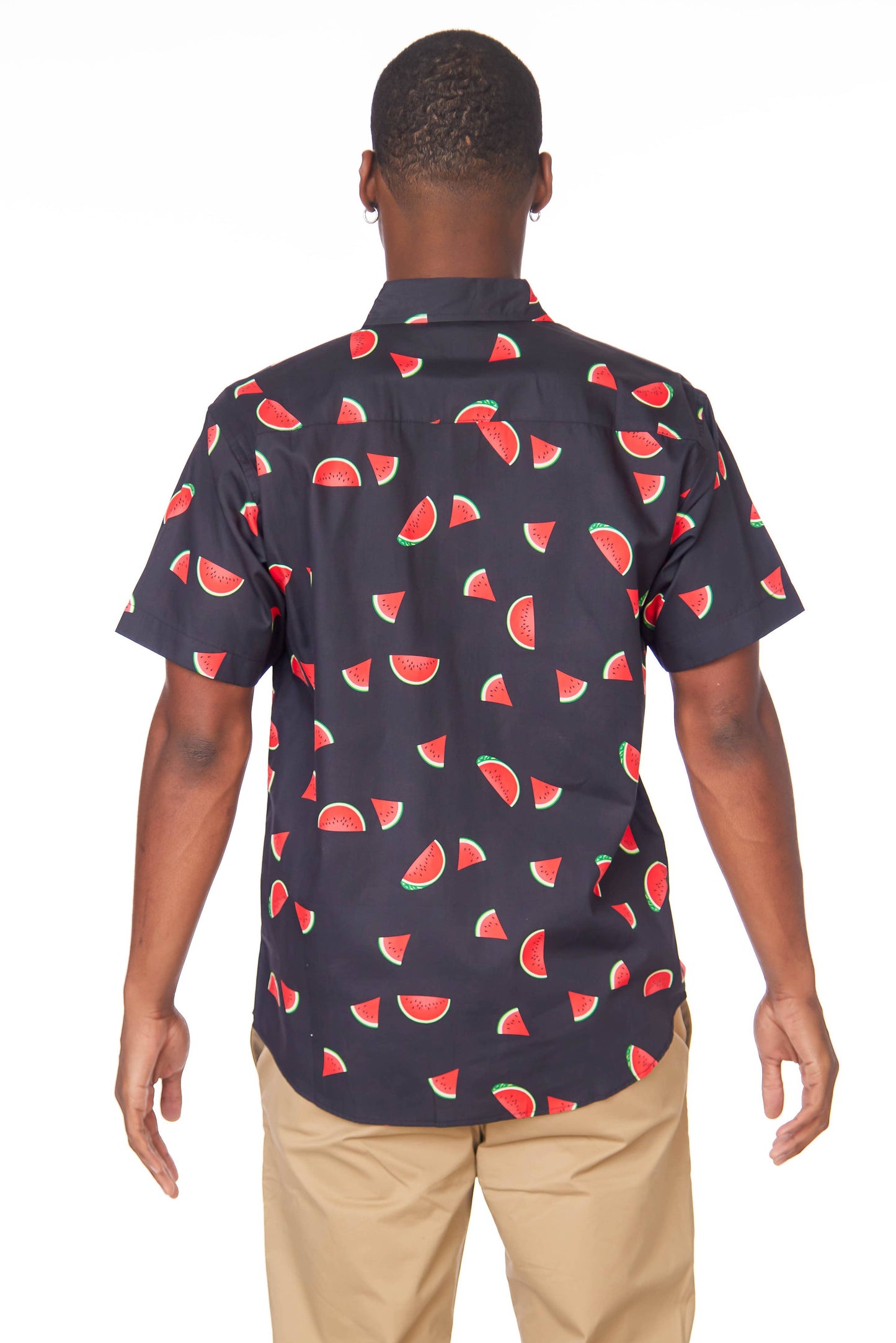Men's Printed Woven Fun Print Short Sleeve Cotton Shirt