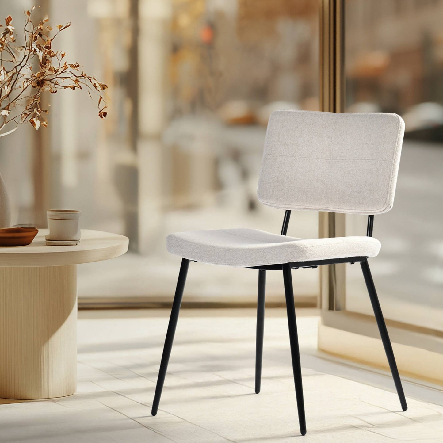 5-Piece Dining Set-63" Wave-Edge Wal Table and Chair Options