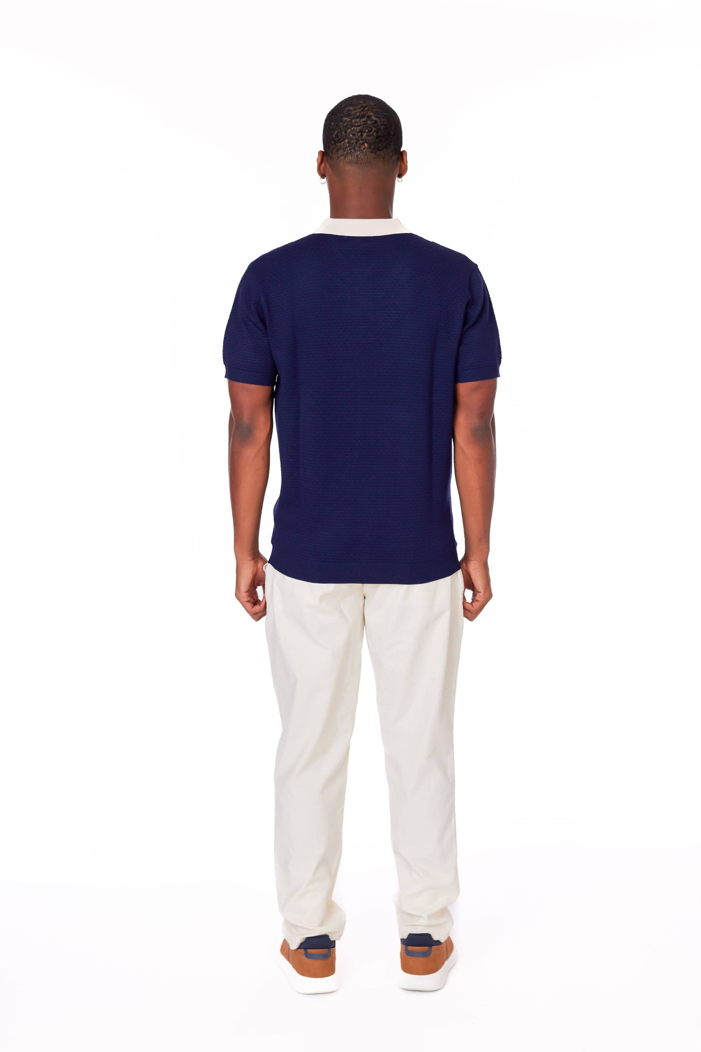 Men's Textured Polo Shirt