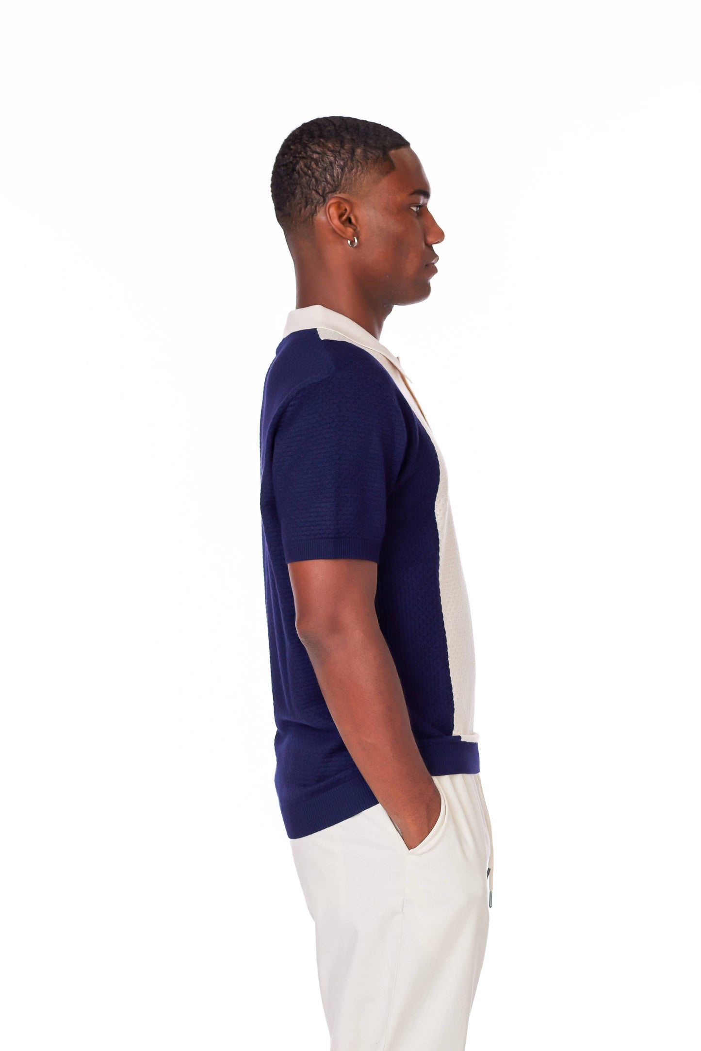 Men's Textured Polo Shirt