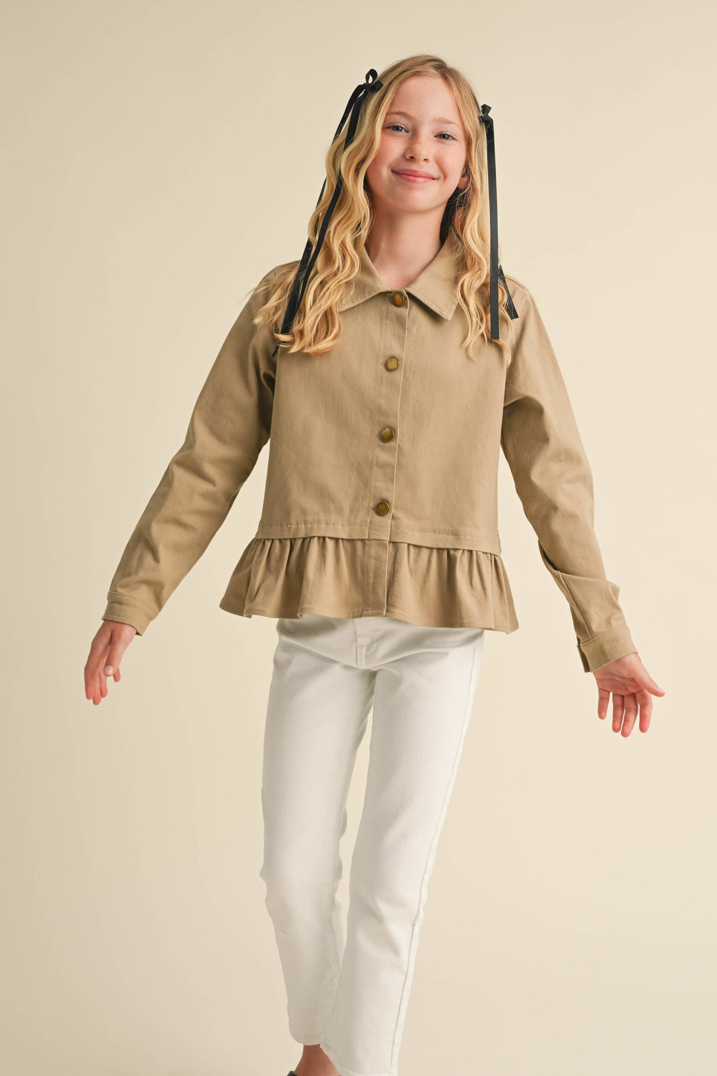 TWEEN KIDS GIRLS CROPPED FIELD JACKET (7-14)