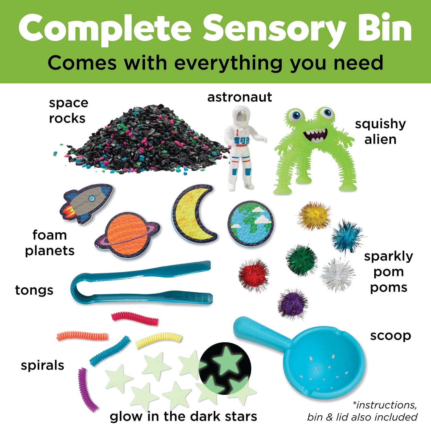 Sensory Bin Outer Space Activity Bin for Kids