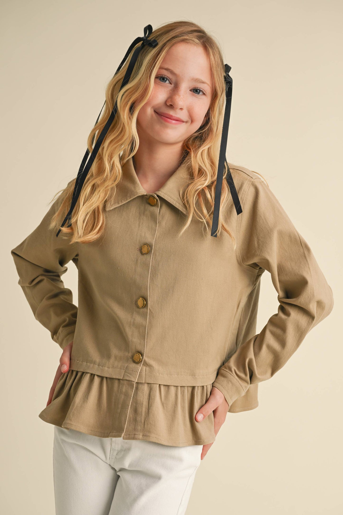 TWEEN KIDS GIRLS CROPPED FIELD JACKET (7-14)