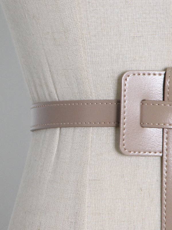 Asymmetric Solid Color Belts