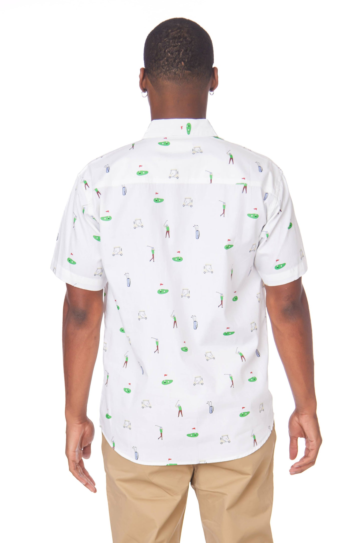 Men's Printed Woven Fun Print Short Sleeve Cotton Shirt