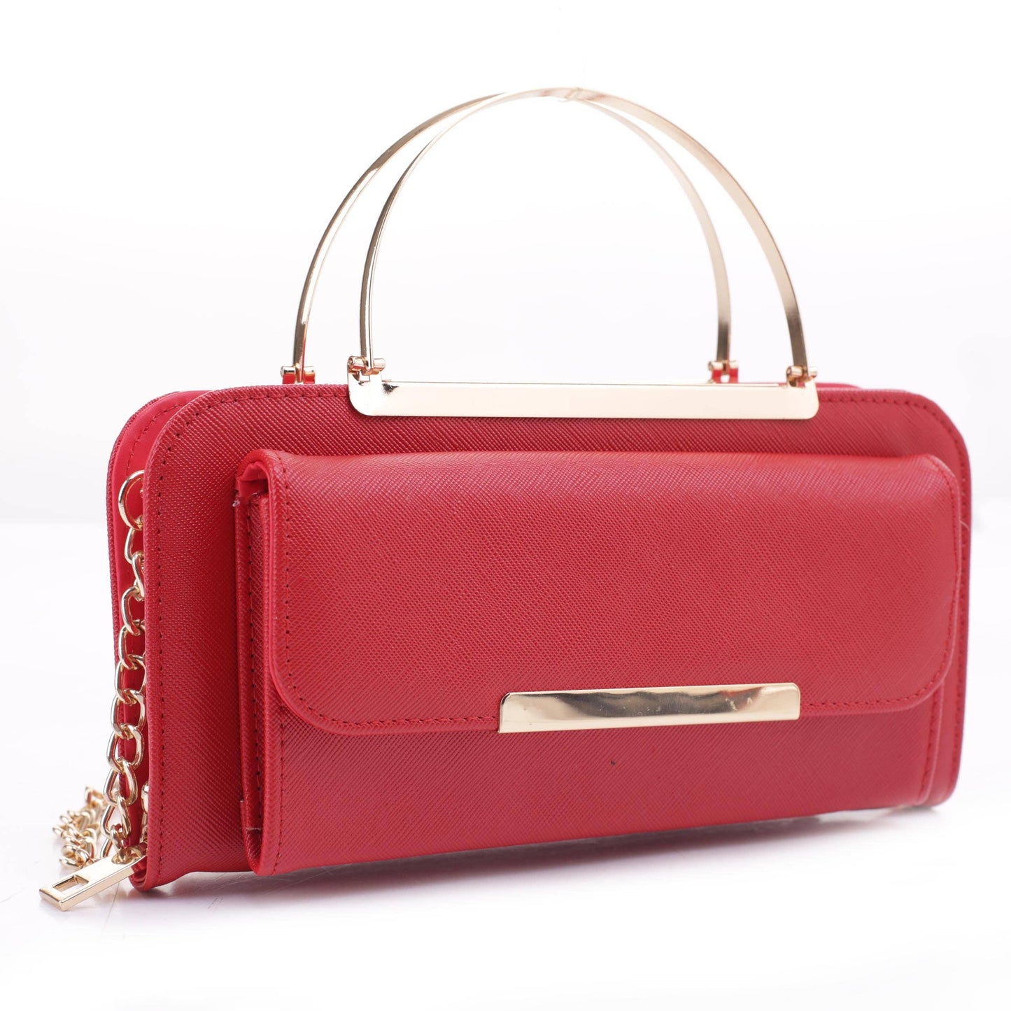 WA1230 Zip Around Wallet with Metal Handle