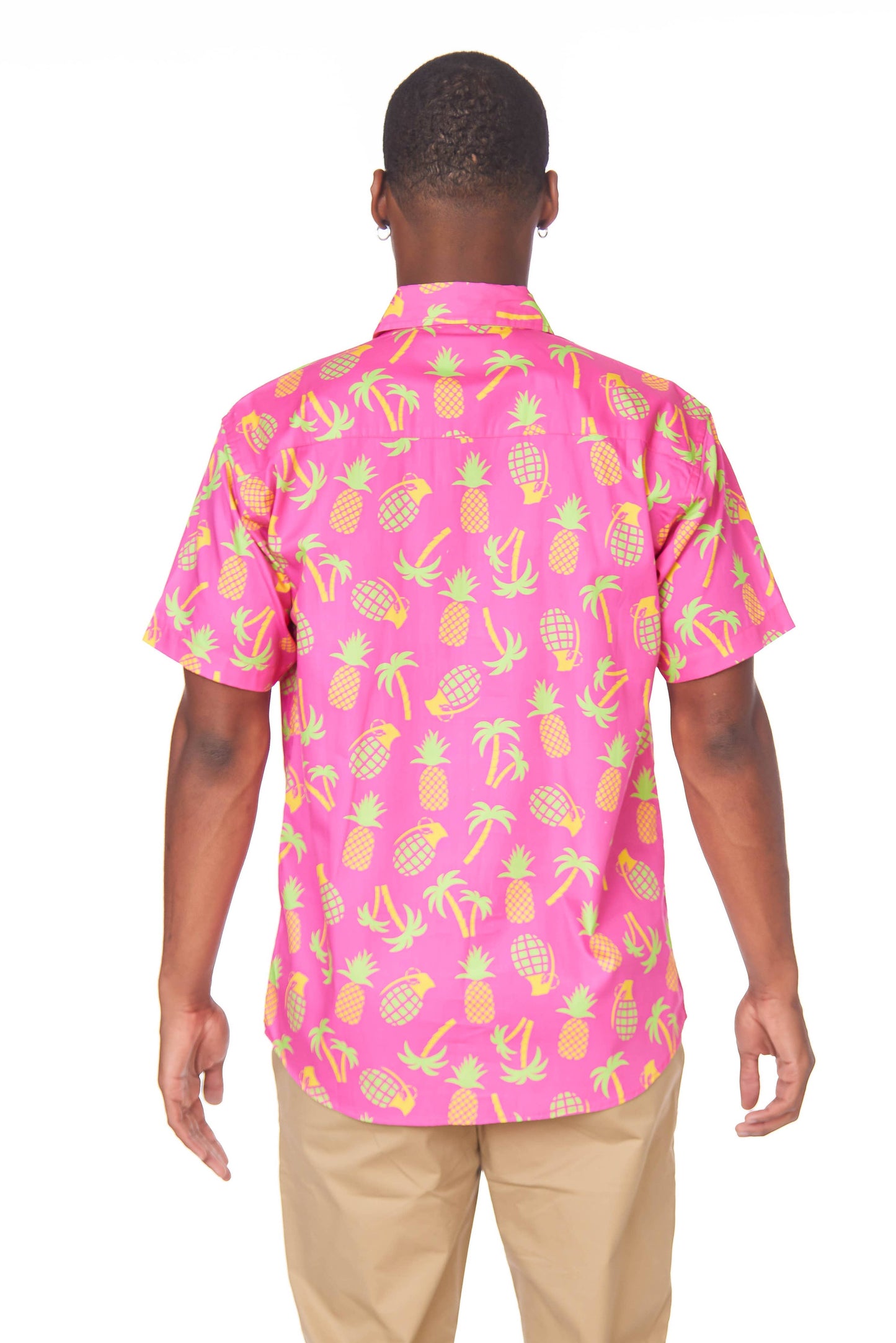 Men's Printed Woven Fun Print Short Sleeve Cotton Shirt