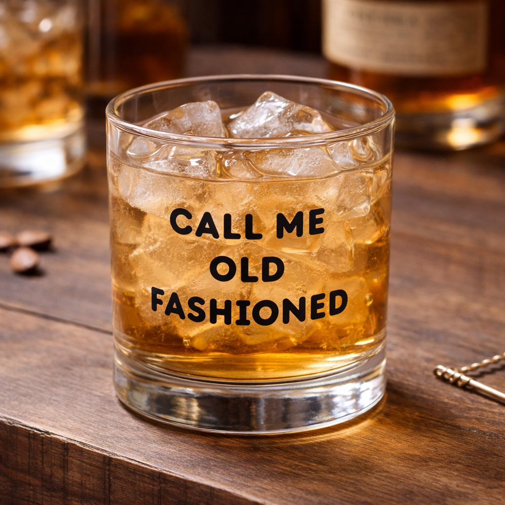 Call Me Old Fashioned Rocks Glass