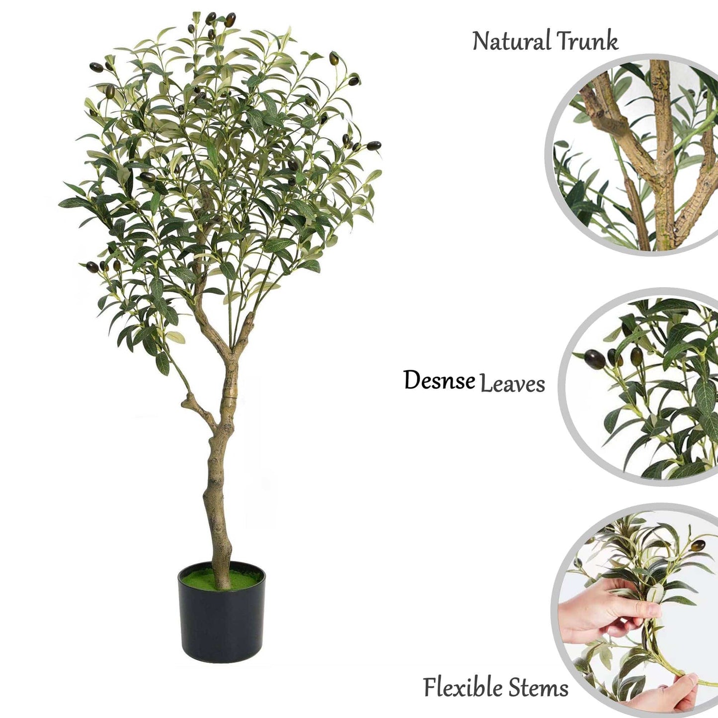 Artificial Realistic Olive Tree-high desen lush leaves