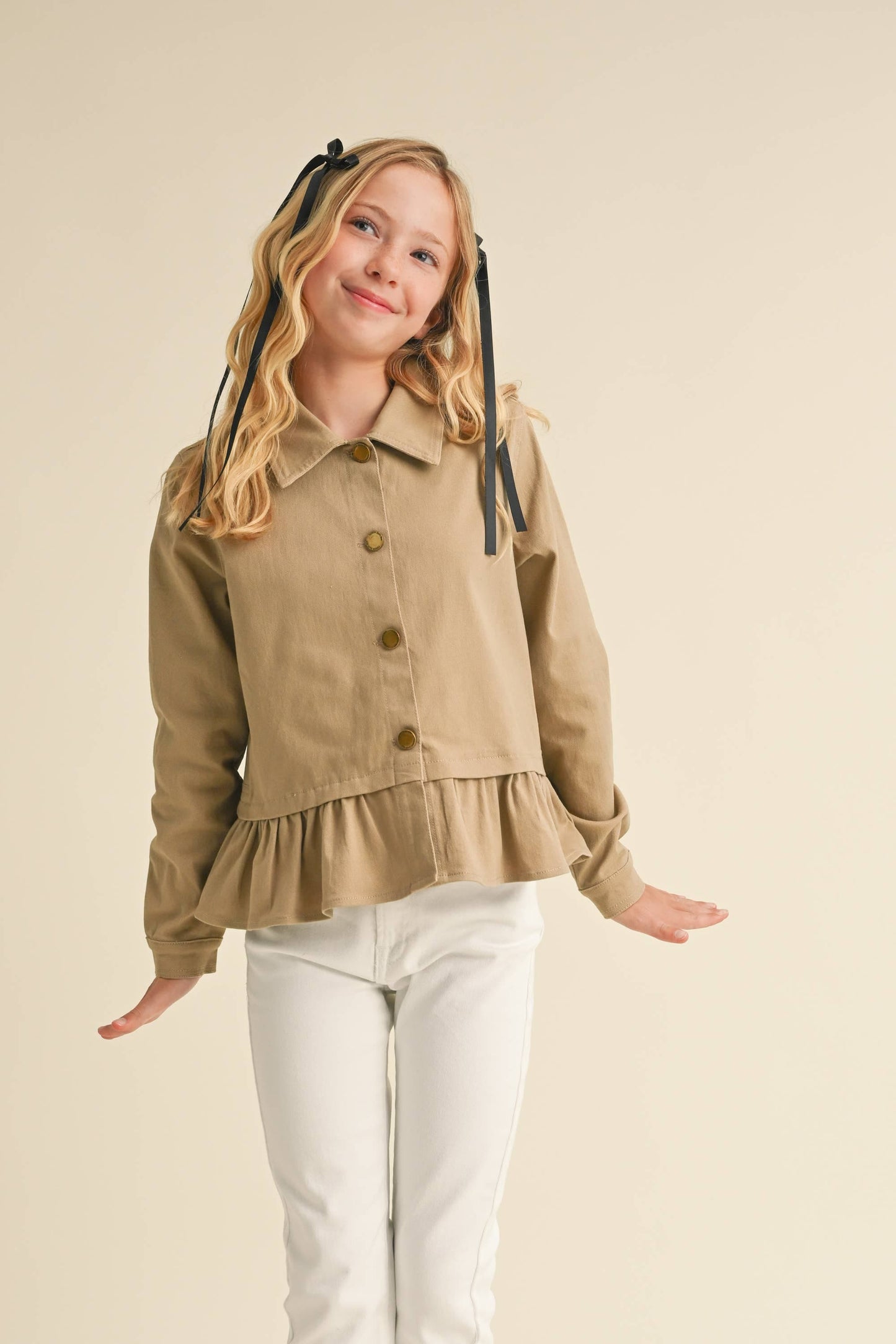 TWEEN KIDS GIRLS CROPPED FIELD JACKET (7-14)