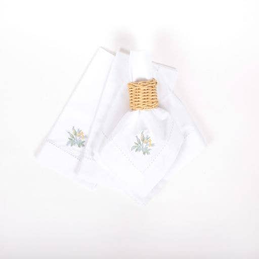 Garden Bud Embroidered Dinner Napkin Set