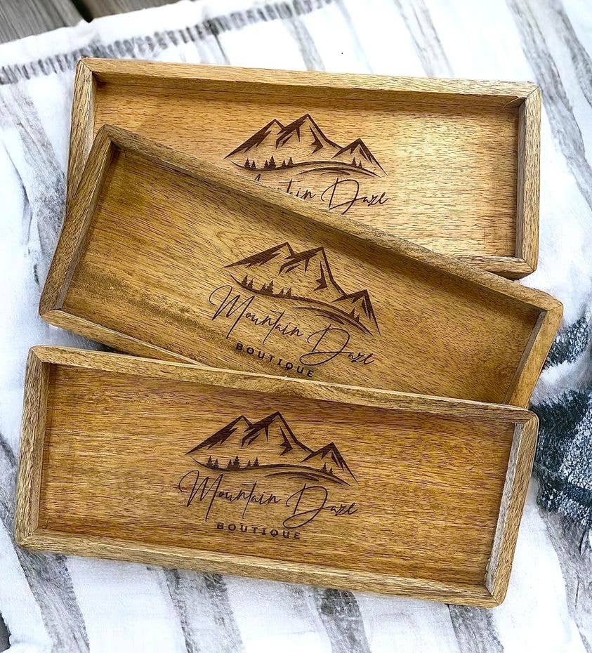Wholesale |3| Mango Wood Engraved Logo Trays