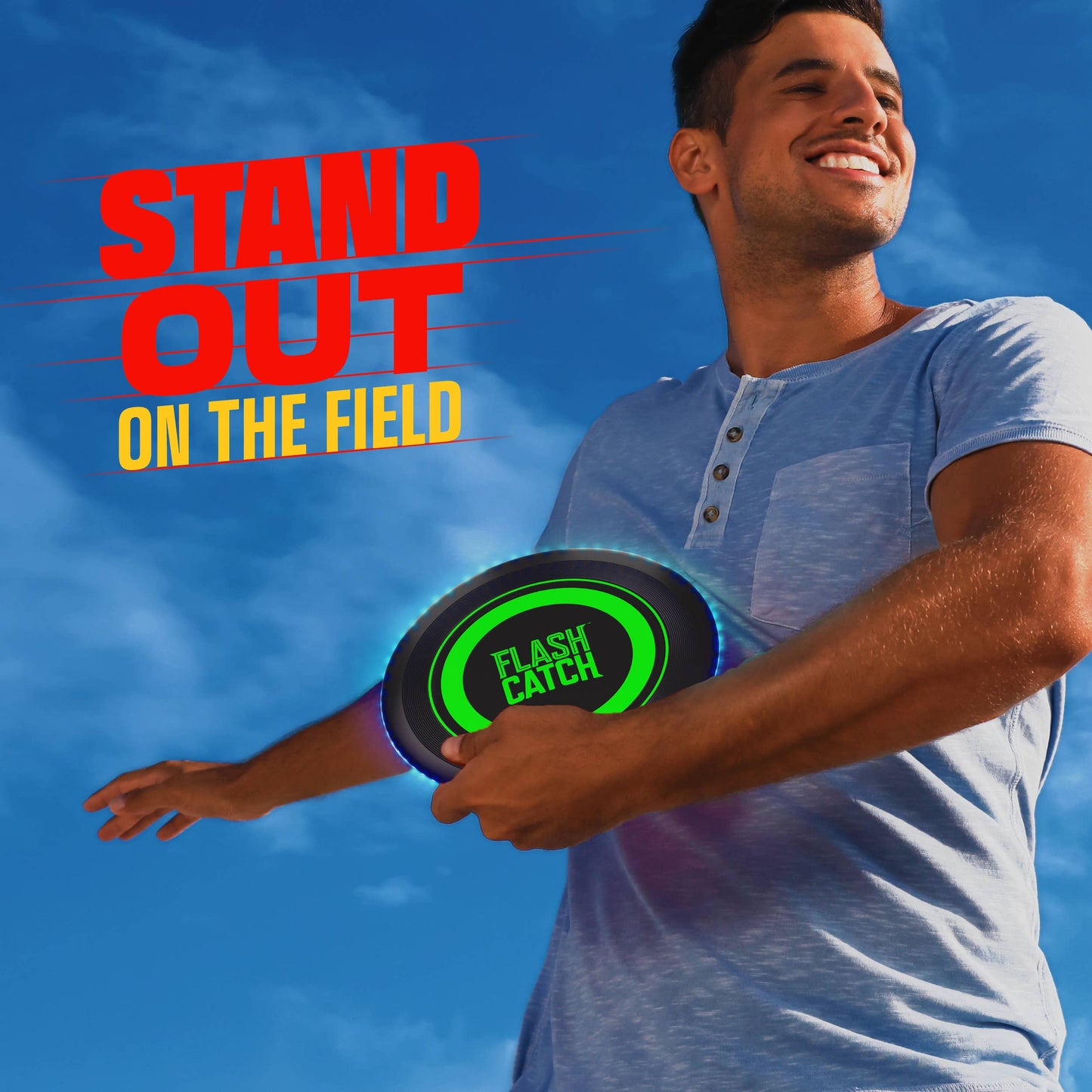 Rechargeable Light-up Flying Disc, Motion Activated Frisbee