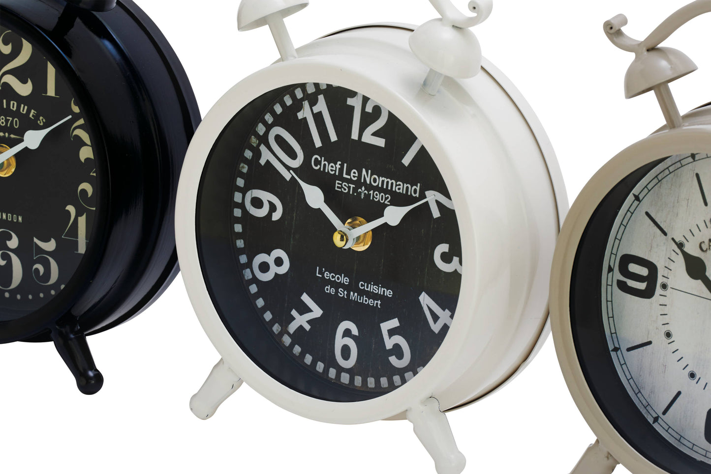 Vintage White Metal Clock