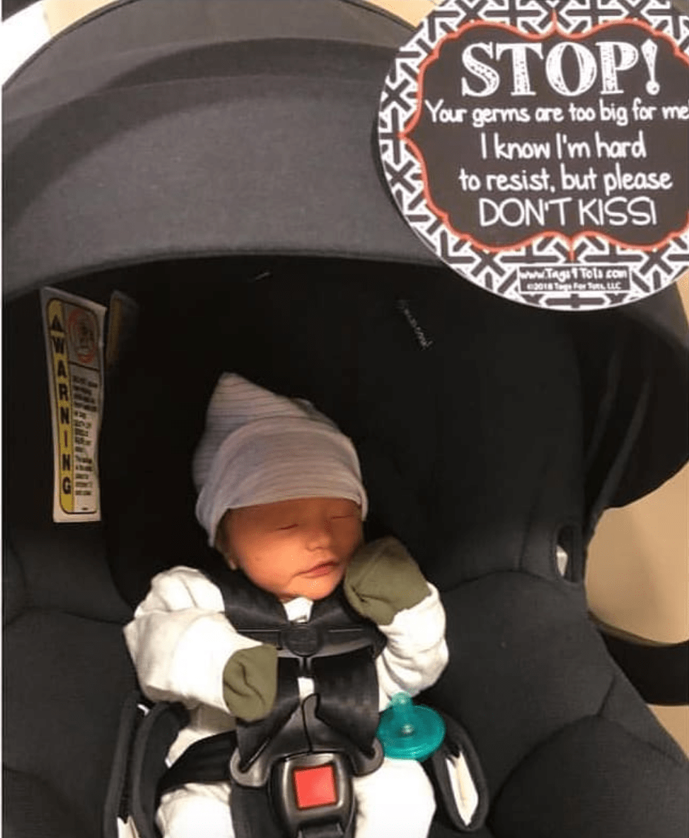 No Kissing Car Seat and Stroller Tag