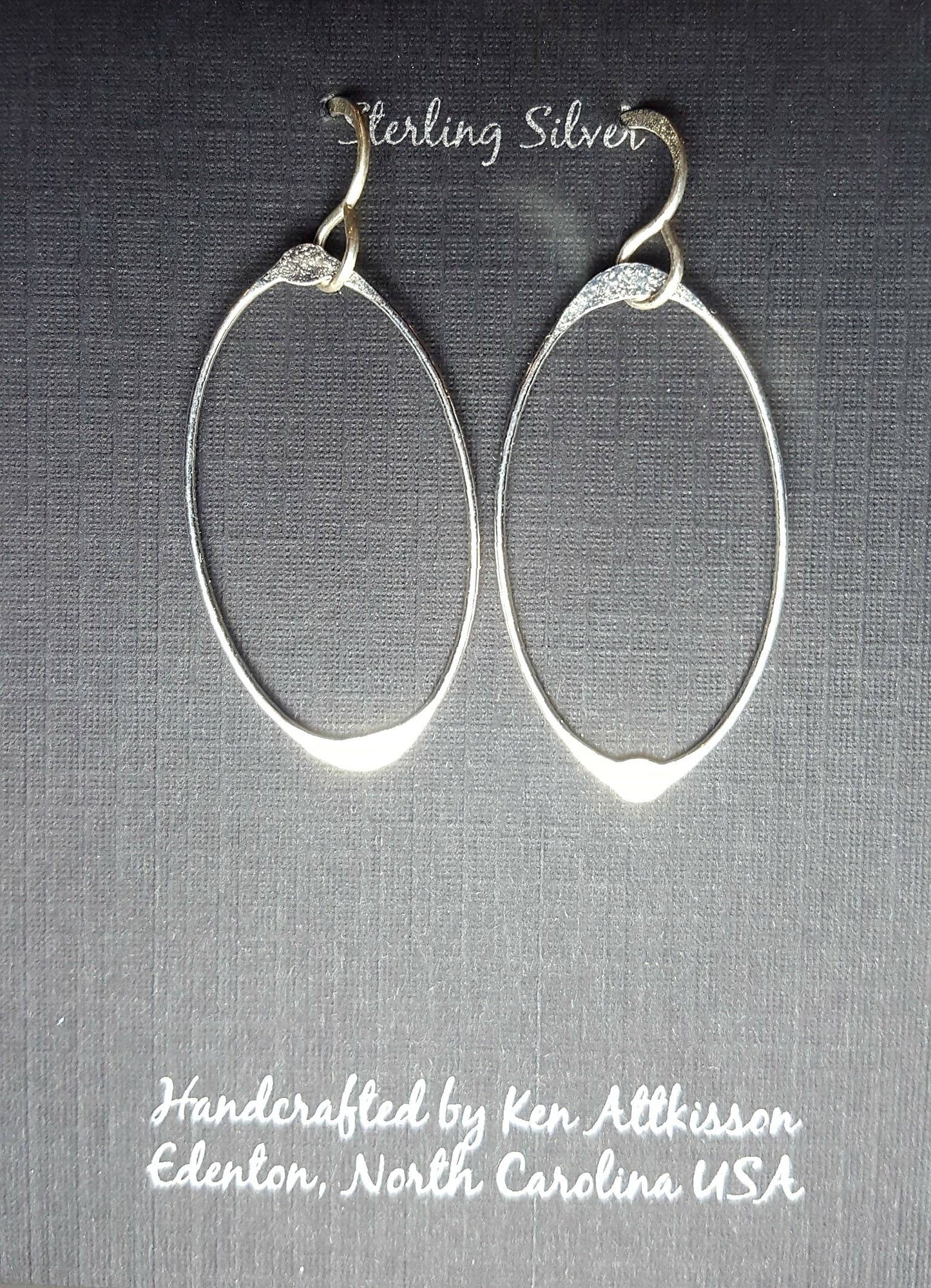 Sterling Silver Earrings Medium Ovals