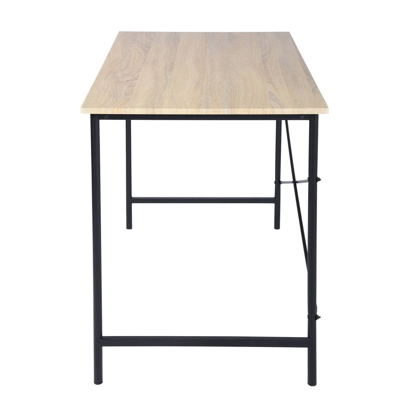 Modern Industrial Writing Desk with Sturdy Metal Frame