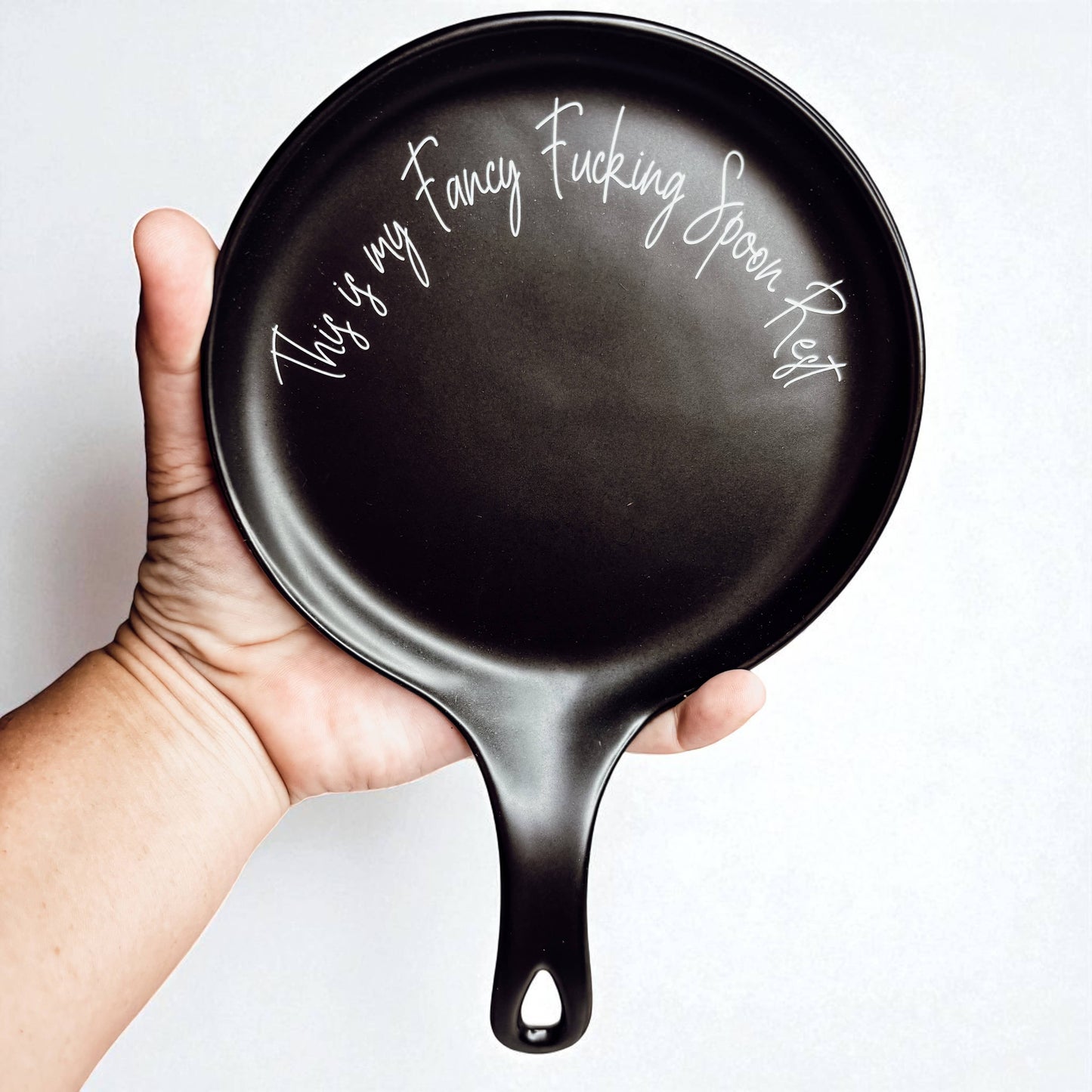 Spoon Rest Ceramic Funny, Modern Kitchen Foodie Decor & Gift