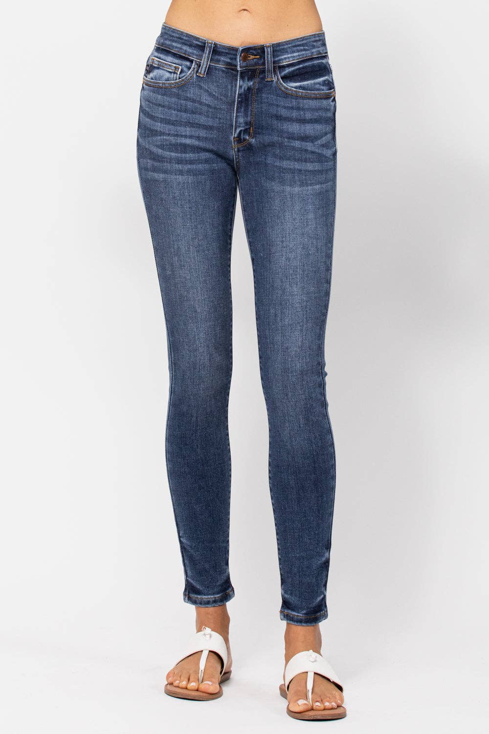 Judy Blue Handsand Mid Rise Skinny