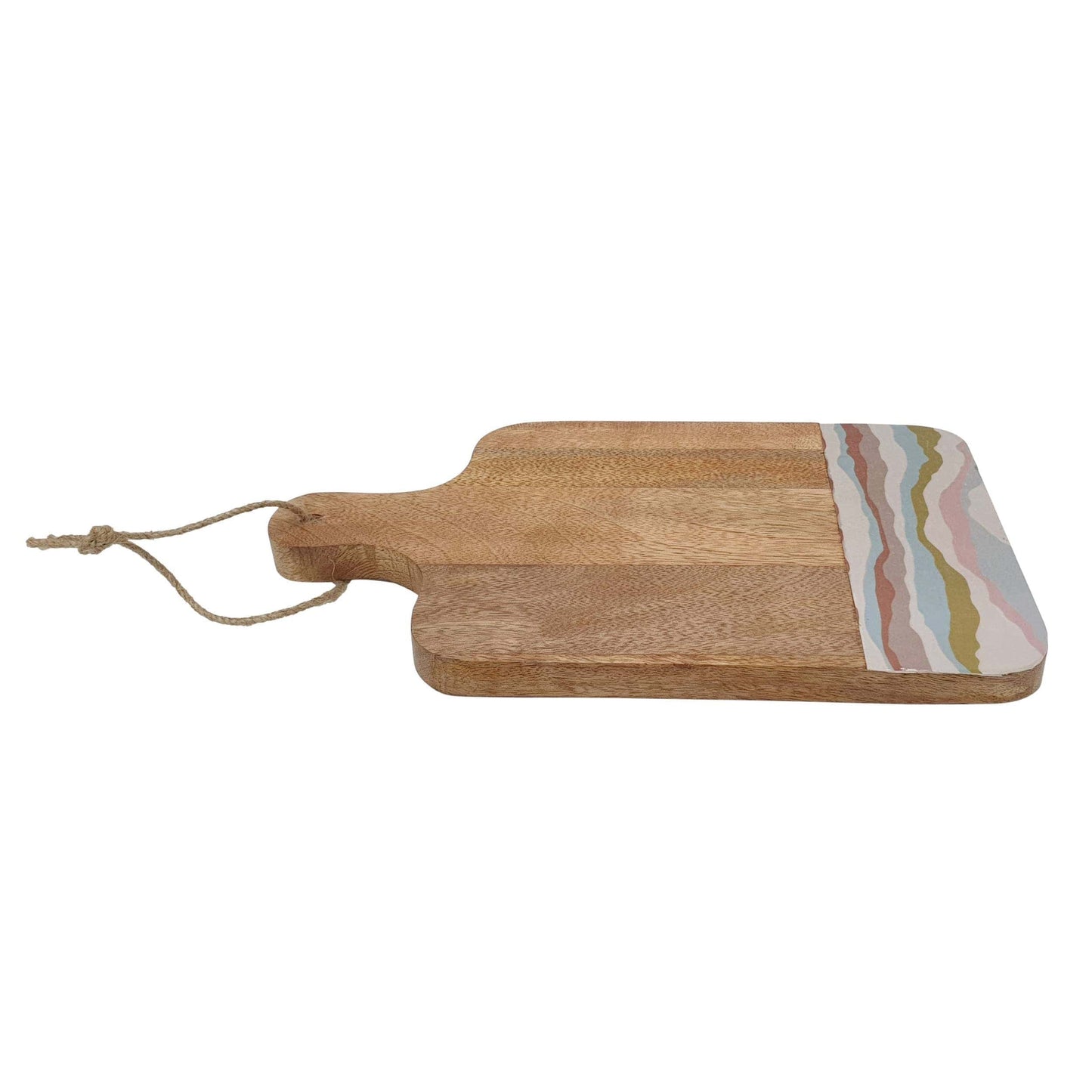 VIP Wood 13 in. Brown Wavy Cutting Board