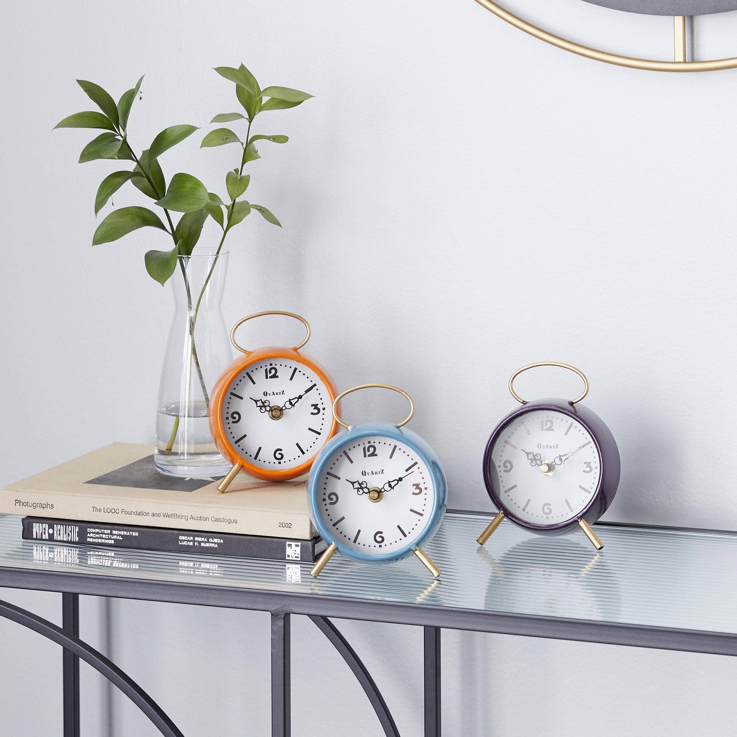 Modern Multi Colored Wooden Clock