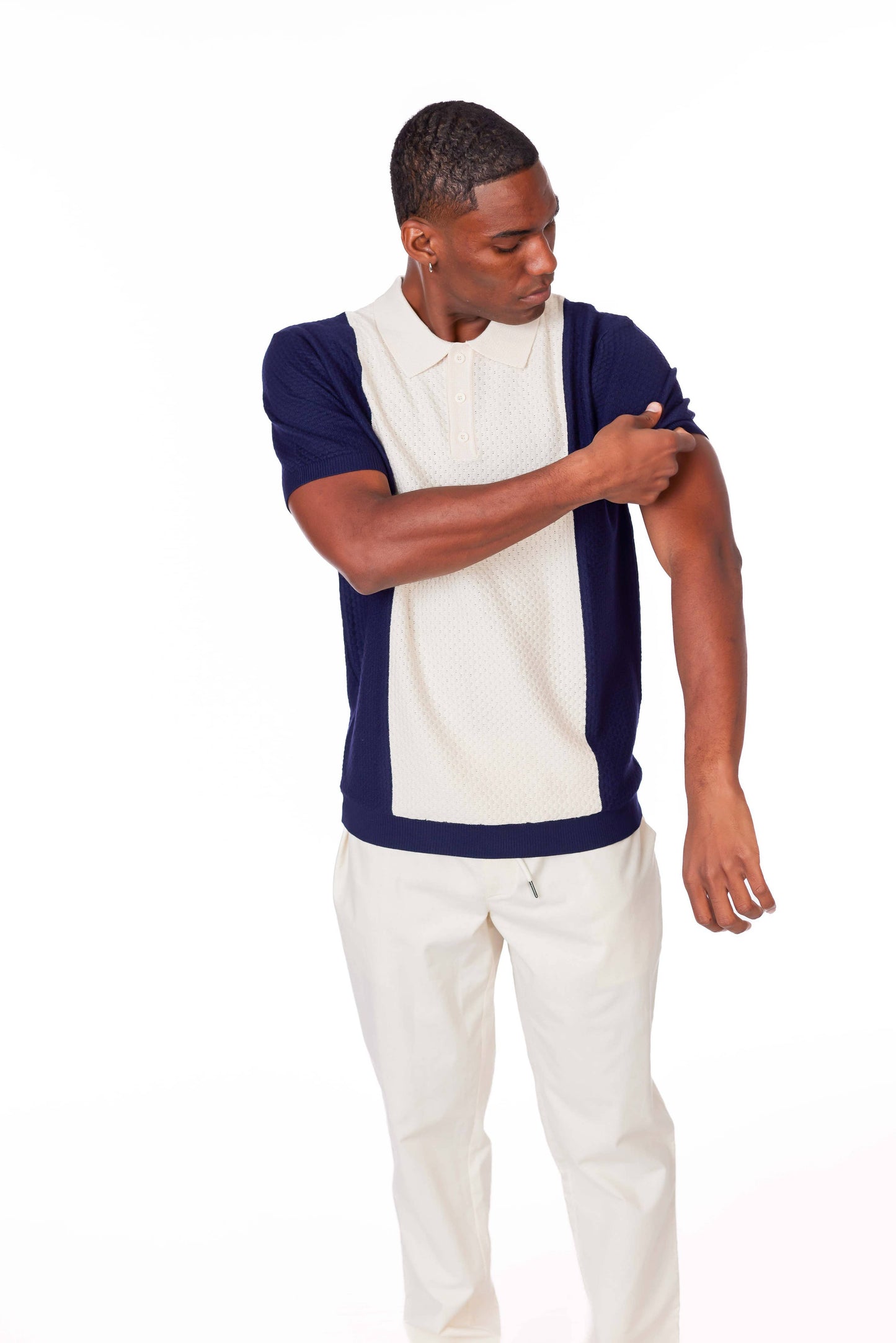 Men's Textured Polo Shirt