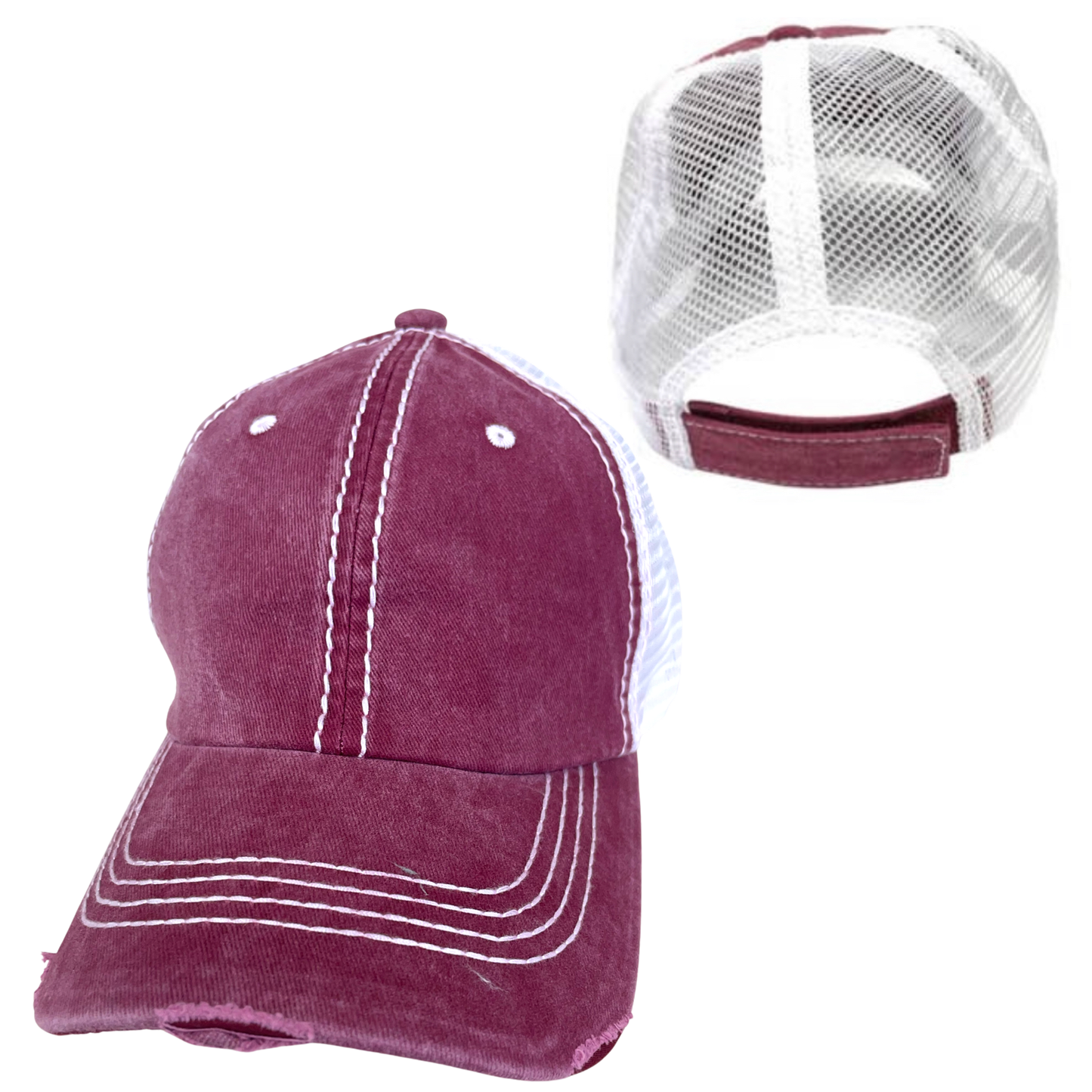 YOUR PERSONALIZED TOWN, STATE, AND LATITUDE / LONGITUDE HATS: Charcoal with White Mesh Unisex